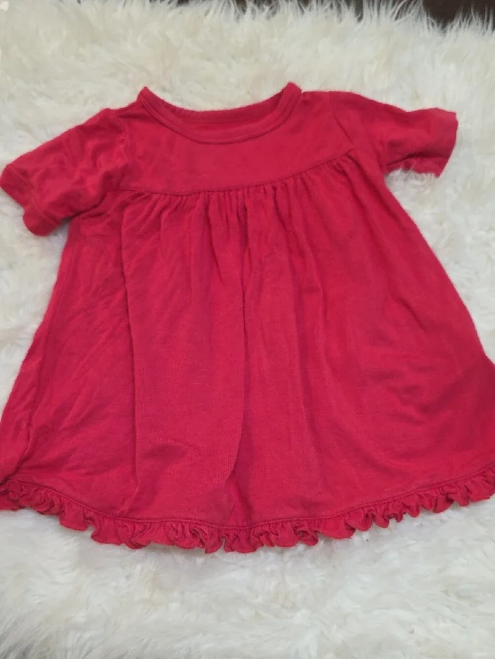 Kickee Pants Red Short Sleeve Swing dress